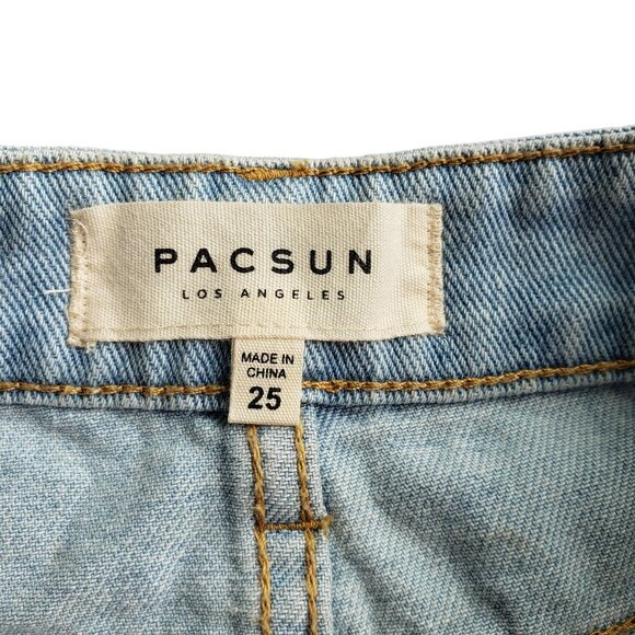 NEW Pacsun Floral Embroidered Blue Denim Skirt Miranda Coastal Cowgirl Girly - Picture 8 of 9